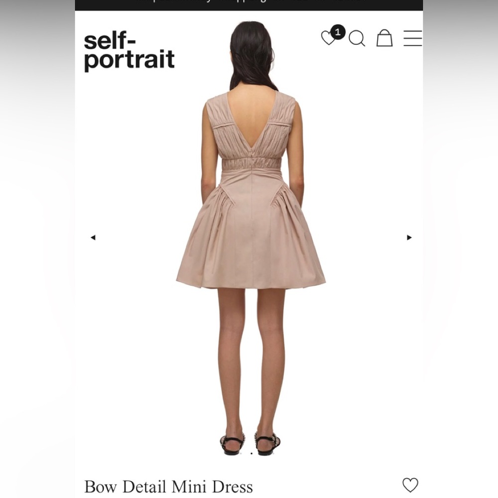 Self Portrait Bow Detail Mini Dress - Picture 2 of 2